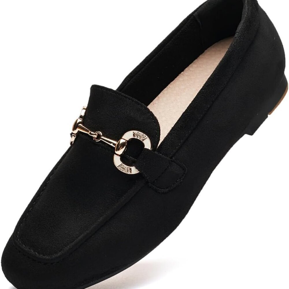 Womens Loafers Microfiber Low Heel Slip On Driving Flats Casual Shoes